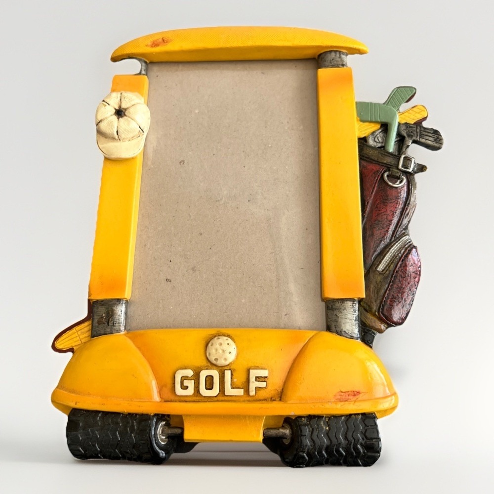 Hobby Lobby 3D Resin Golf Cart Photo Picture Frame 4x6 Father's Day Dad Outdoor